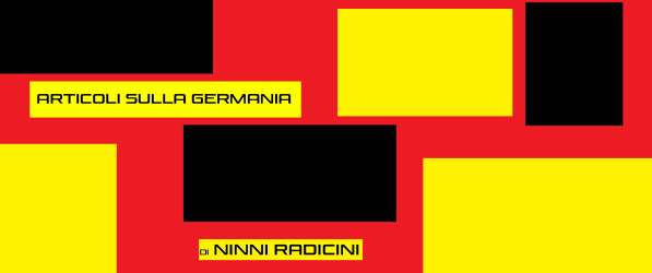 Composizione astratta-geometrica con rettangoli di colore nero, giallo e rosso come i colori della bandiera della Germania