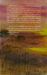 Copertina del romanzo I Carati dell'Amore, scritto da Nidia Robba, con dipinto di Helga Lumbar Robba denominato Tramonto sulla laguna