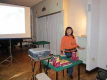 Helga Lumbar, figlia di Nidia Robba, alla presentazione del libro Lo Schiaffo all'Austria Italia Club di Milano