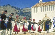 Danzatori tradizionali della Grecia