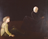 Dipinto a olio su tela di cm73x60 denominato Luna realizzato da Leonor Fini nel 1982