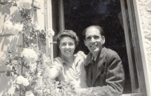 Mirella e Carlo Sbisa in una fotografia nel giorno del matrimonio