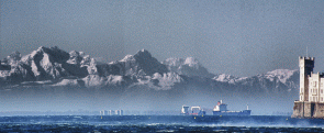 Foto digitale di cm.70x30 realizzata nel 2013 da Olga Micol denominata Trieste inverno