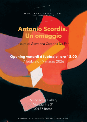 Locandina della mostra Un omaggio con opere di Antonio Scordia