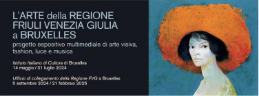 Locandina della mostra L'Arte delle Regione Friuli Venezia Giulia a Bruxelles