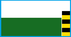 Compozione tra bandiera e parte del simbolo della Sassonia