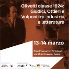 Locandina del convegno Olivetti classe 1924