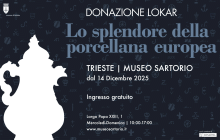 Locandina della 
mostra Donazione Lokar Lo splendore della porcellana europea