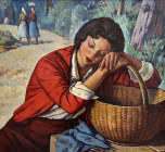 Dipinto a olio su tavola di cm 70x74 denominato La moglie dell'artista realizzato da Dyalma Stultus nel 1955