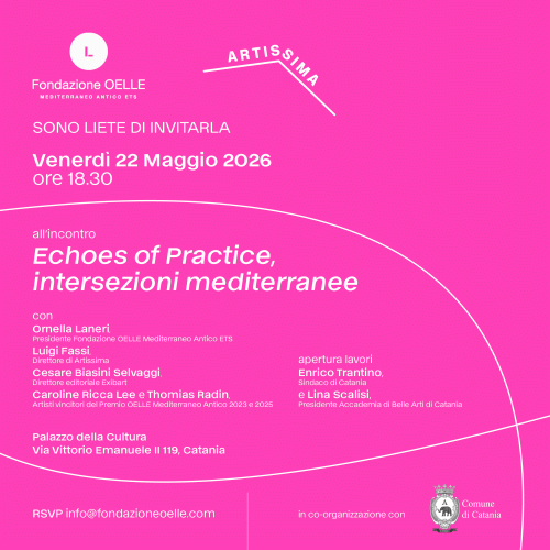 Locandina del convegno Echoes of Practice, intersezioni mediterranee svolto a Catania