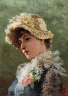 Dipinto a olio su tavola denominatoTête de jeune fille realizzato da Eduardo Tofano nel 1879 proveniente da Collezione privata