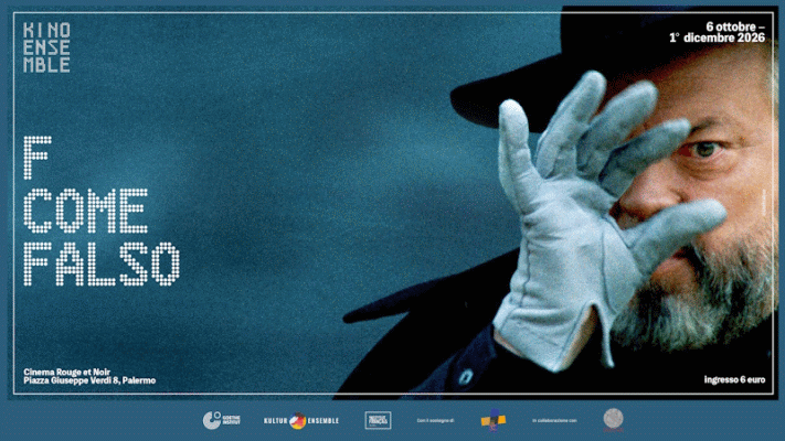 Locandina della rassegna cinematografica F come Falso promossa dal Goethe Institut Palermo