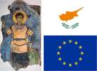 Composizione con bandiere della Repubblica di Cipro e della Unione Europea