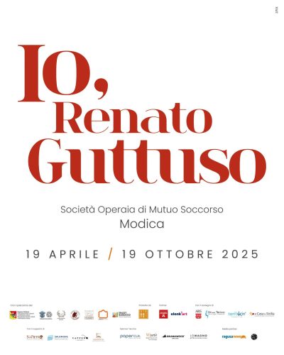 Locandina della mostra Io Renato Guttuso allestita a Modica