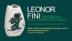 Locandina della mostra Leonor Fini Ceramica e Pittura Note e Profumi
