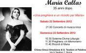 Locandina del concerto dedicato a Maria Callas