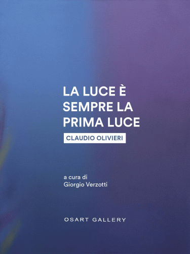 Locandina della mostra di Claudio Olivieri alla Osart Gallery di Milano