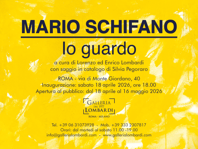 Locandina della mostra Io guardo con opere di Mario Schifano