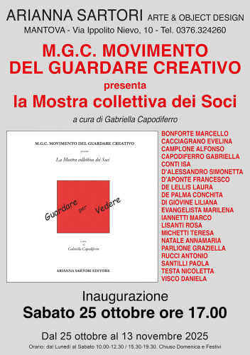 Locandina della mostra dei soci del Movimento del Guardare Creativo