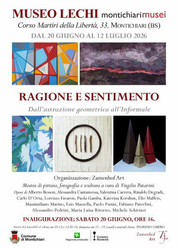 Locandina della mostra Ragione e Sentimento_Dall'astrazione geometrica all'Informale