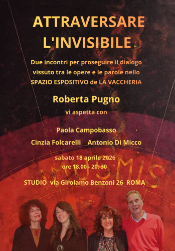 Locandina della rassegna di opere realizzate da Roberta Pugno