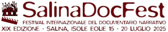 Locandina in bianco e nero del SalinaDocFest 2025