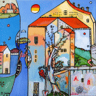 Opera di Pierluigi Ghidini nella mostra La biblioteca dei sogni