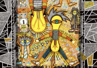 Opera di Stefano Chiassai denominata Il sogno... e la luce realizzata nel 2025