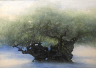 Dipinto a olio su tela di cm 70x100 denominato L'anima del Mediterraneo 2 realizzato da Zhou Zhiwei nel 2025